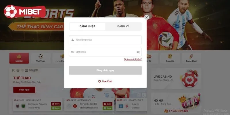 Đăng nhập Mibet nhanh chóng với 3 bước cơ bản